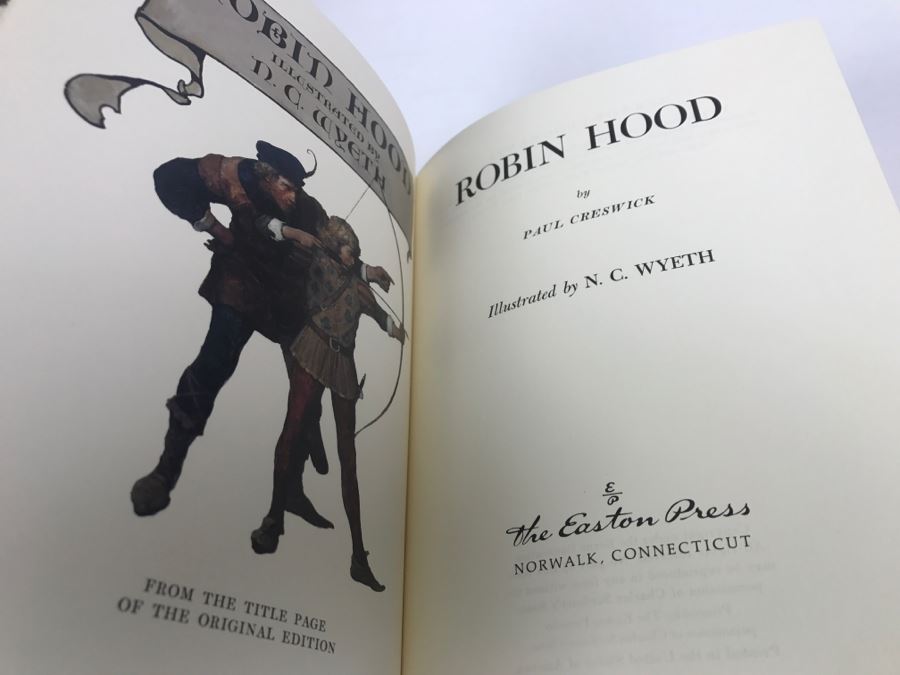 Easton Press Hardcover Book Robin Hood By Paul Creswick Illustrated By N.C. Wyeth [Photo 6]