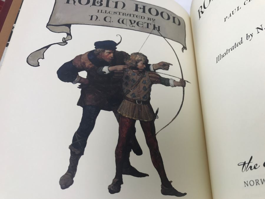 Easton Press Hardcover Book Robin Hood By Paul Creswick Illustrated By N.C. Wyeth [Photo 8]