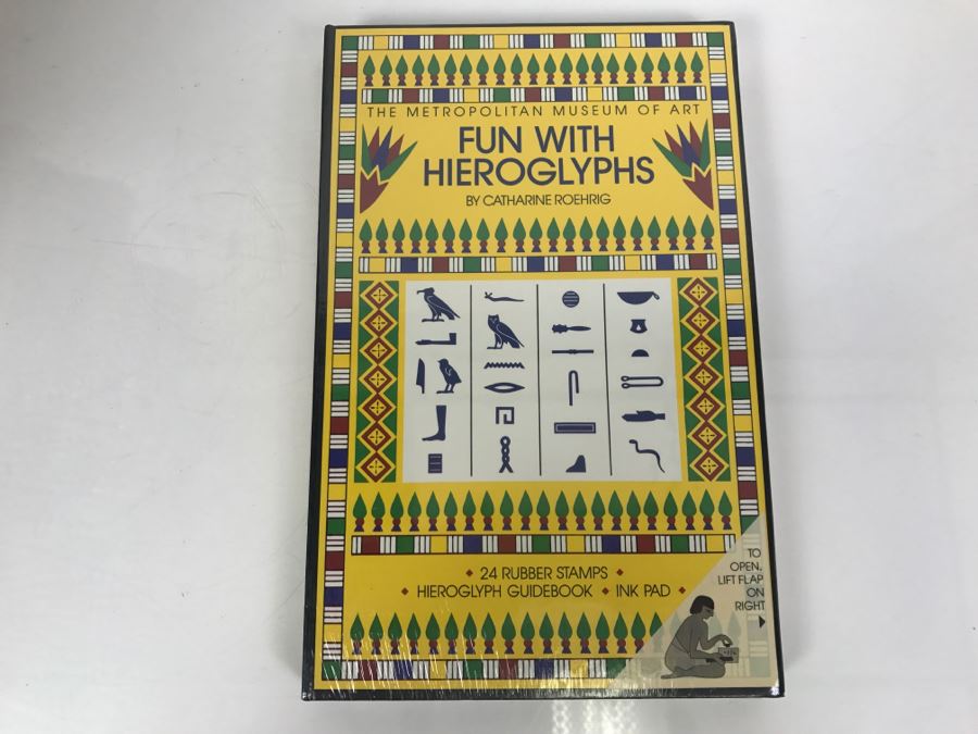 Sealed Fun With Hieroglyphs Rubber Stamps Set From The Metropolitan Museum Of Art By Catharine Roehrig