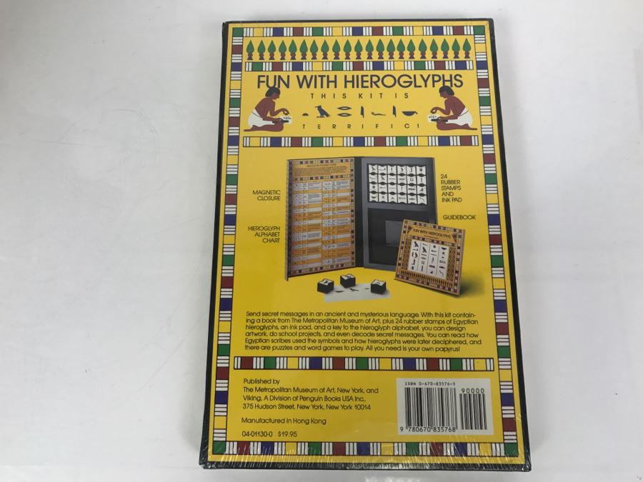 Sealed Fun With Hieroglyphs Rubber Stamps Set From The Metropolitan Museum Of Art By Catharine Roehrig [Photo 3]