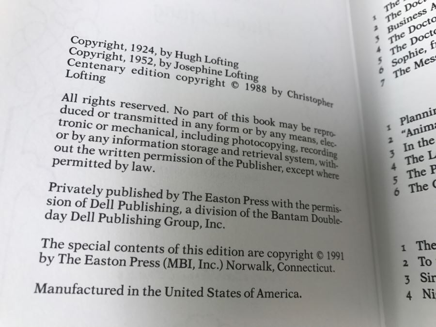 Easton Press Hardcover Book Doctor Dolittle's Circus By Hugh Lofting [Photo 7]