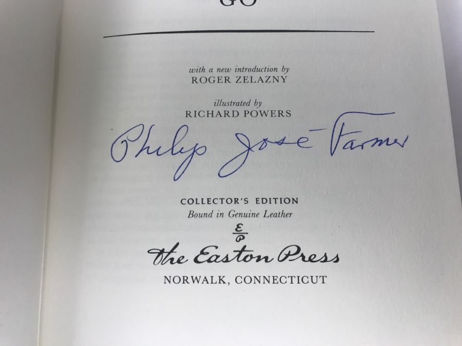 Signed Easton Press Hardcover Book To Your Scattered Bodies Go By Philip Jose Farmer Masterpiece Of Science Fiction [Photo 10]