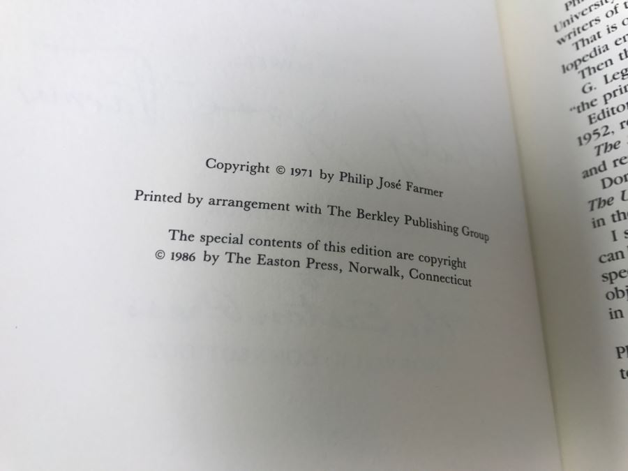 Signed Easton Press Hardcover Book To Your Scattered Bodies Go By Philip Jose Farmer Masterpiece Of Science Fiction [Photo 11]