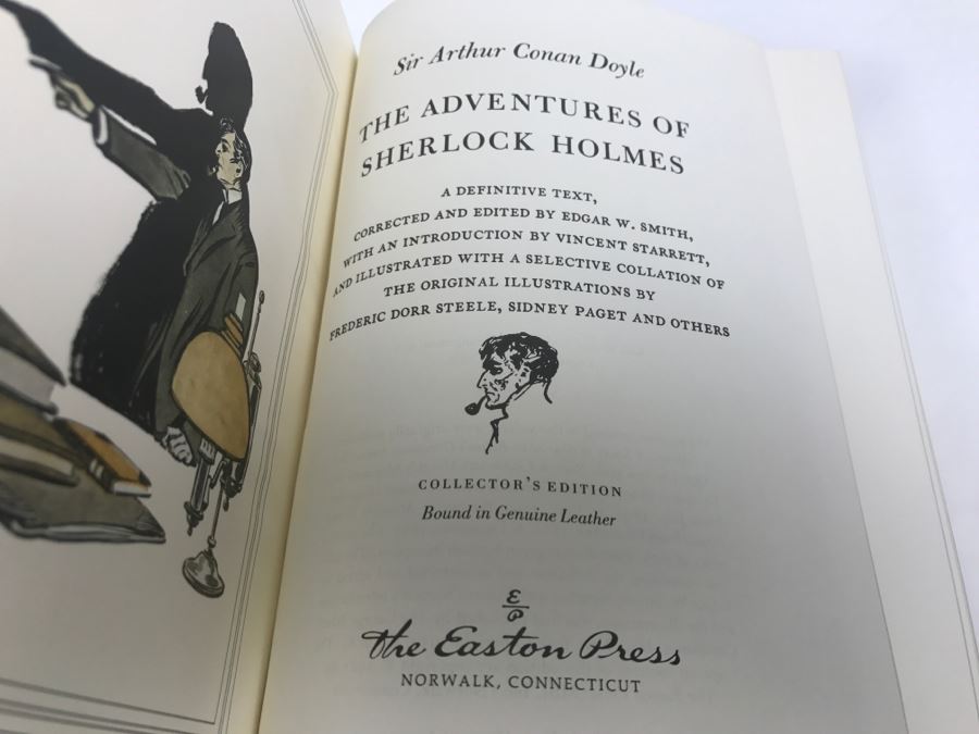Easton Press Hardcover Book The Adventure Of Sherlock Holmes By Sir Arthur Conan Doyle [Photo 2]