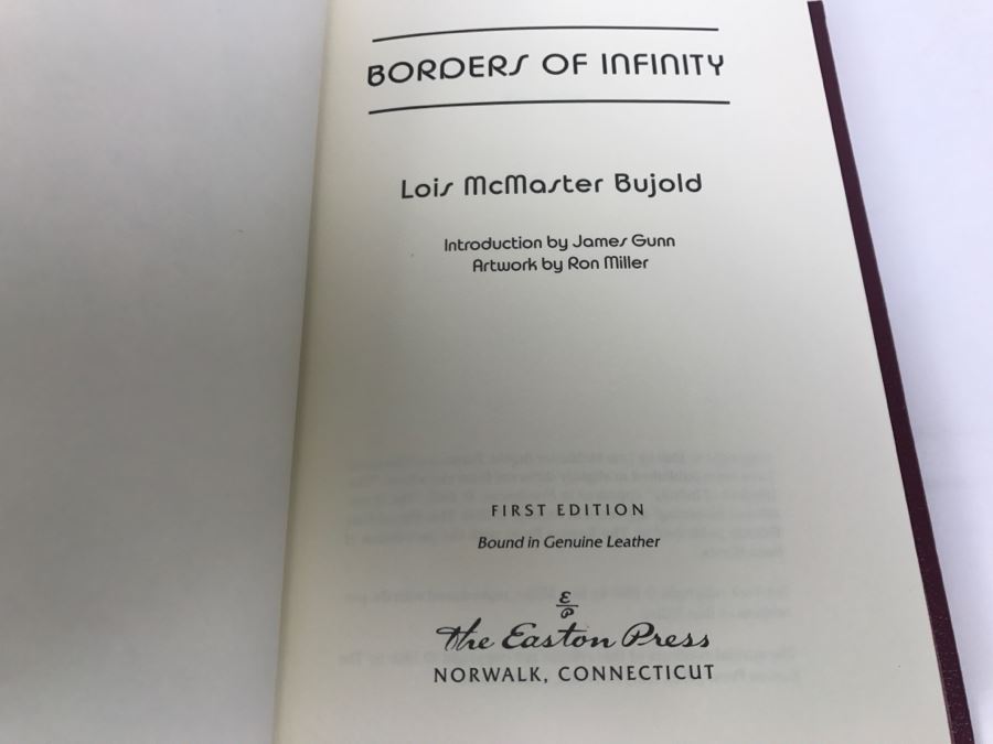 Signed First Edition Easton Press Hardcover Book Borders Of Infinity By Lois McMaster Bujold [Photo 10]