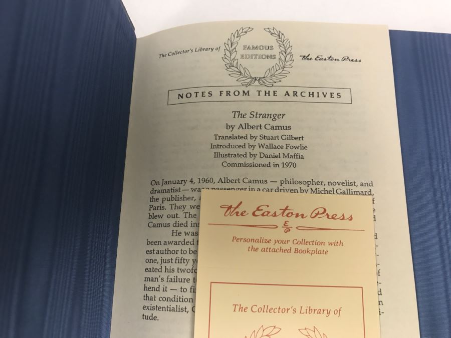 Easton Press Hardcover Book The Stranger By Albert Camus [Photo 5]