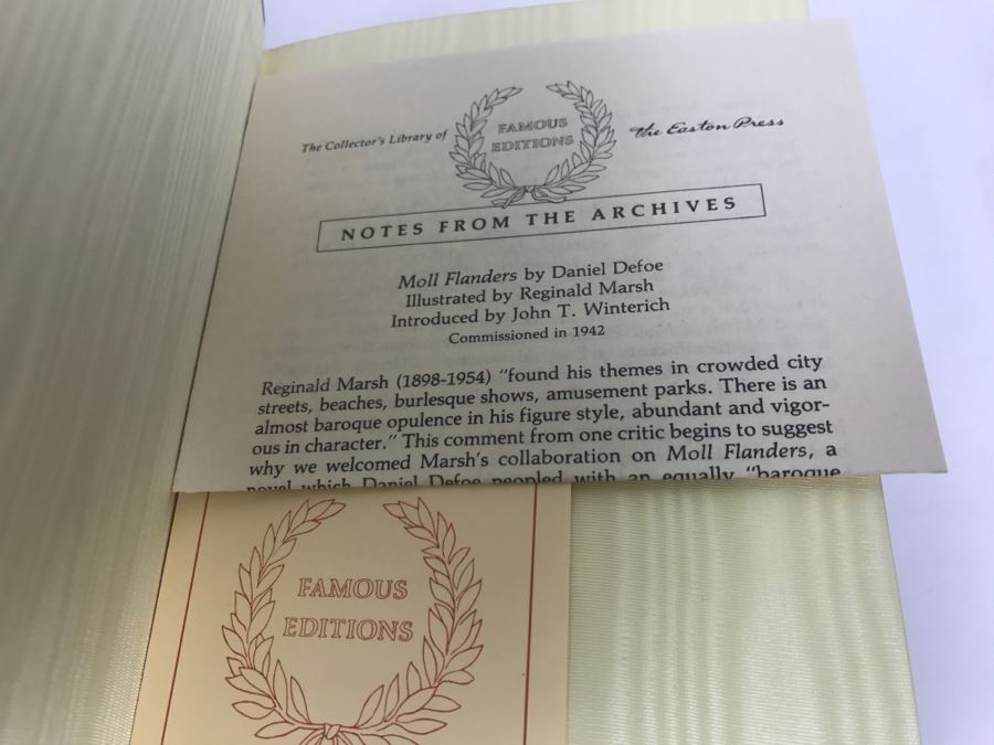Easton Press Hardcover Book The Fortunes And Misfortunes Of The Famous Moll Flanders By Daniel Defoe [Photo 5]