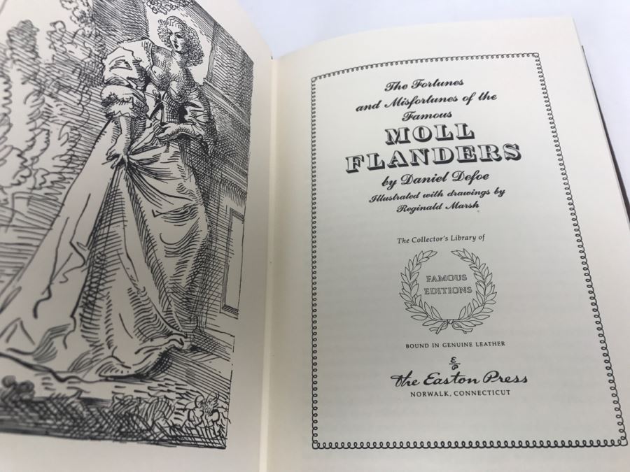 Easton Press Hardcover Book The Fortunes And Misfortunes Of The Famous Moll Flanders By Daniel Defoe [Photo 2]