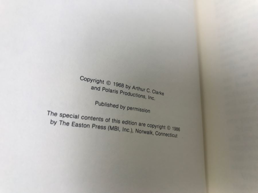 Easton Press Hardcover Book 2001: A Space Odyssey By Arthur C. Clarke Based On Screenplay By Stanley Kubrick And Arthur C. Clarke [Photo 7]