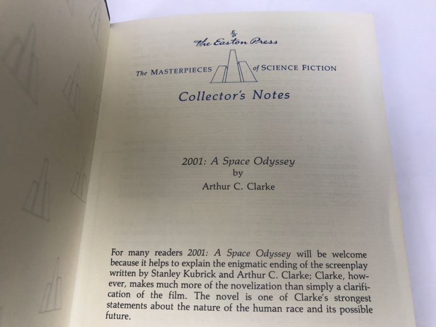 Easton Press Hardcover Book 2001: A Space Odyssey By Arthur C. Clarke Based On Screenplay By Stanley Kubrick And Arthur C. Clarke [Photo 5]