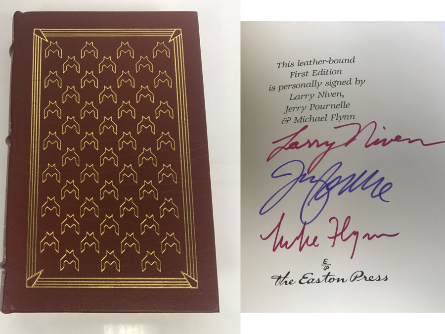 Signed First Edition Easton Press Hardcover Book Fallen Angels By Larry Niven, Jerry Pournelle And Michael Flynn (Signed By All 3 Authors) [Photo 1]