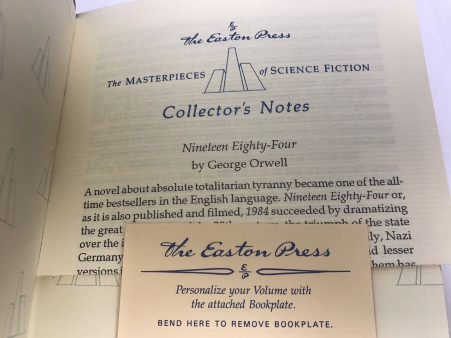 Easton Press Hardcover Book Nineteen Eighty-Four 1984 By George Orwell [Photo 5]