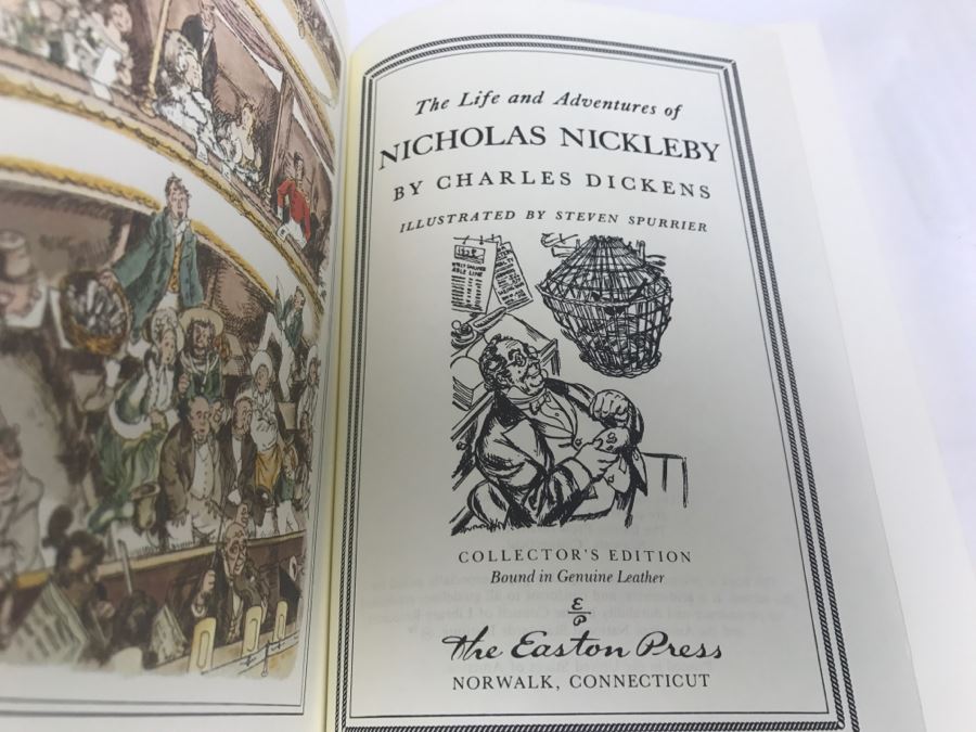 Easton Press Hardcover Book The Life And Adventures Of Nicholas Nickleby By Charles Dickens [Photo 2]