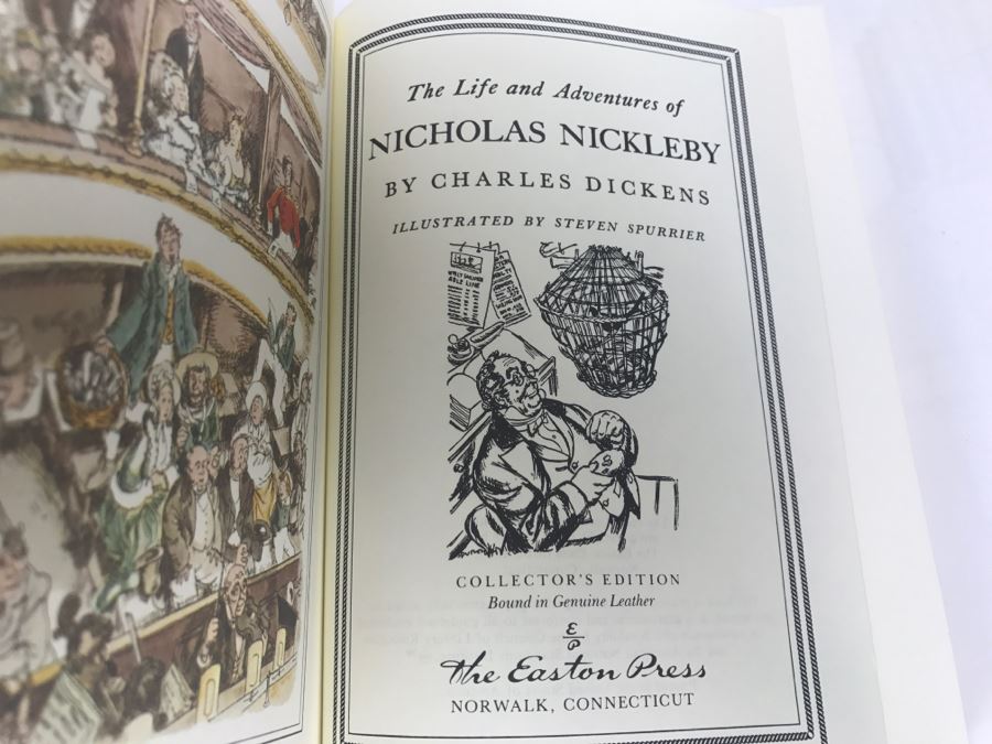 Easton Press Hardcover Book The Life And Adventures Of Nicholas Nickleby By Charles Dickens [Photo 7]