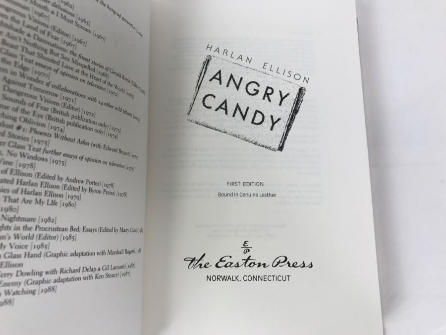 Signed First Edition Easton Press Hardcover Book Angry Candy By Harlan Ellison [Photo 9]