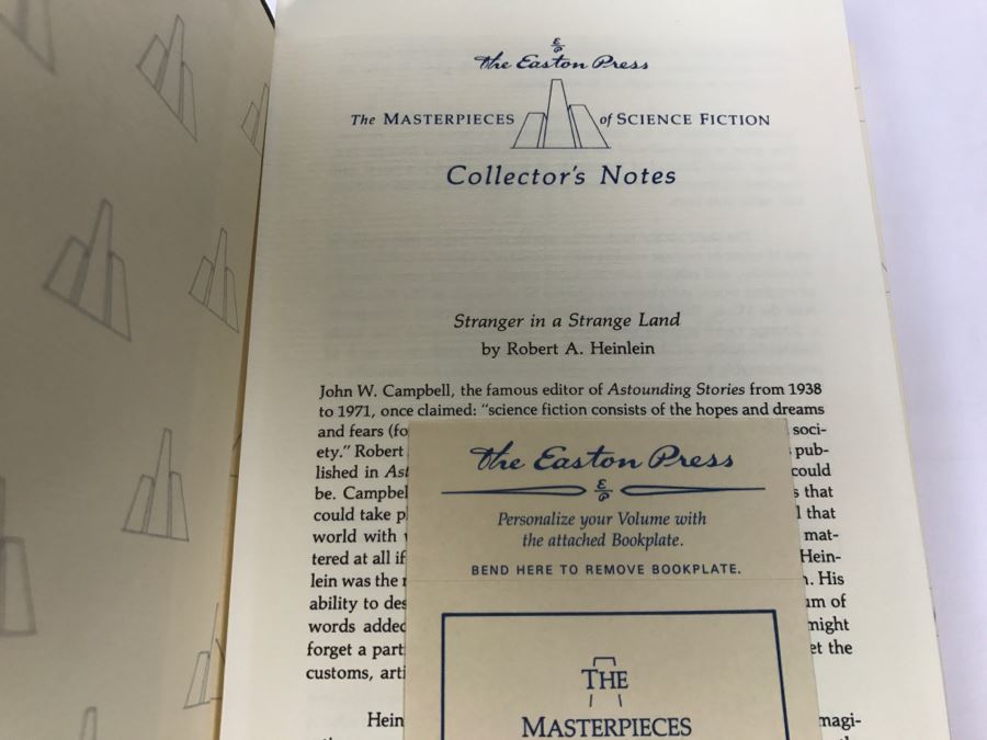 Easton Press Hardcover Book Stranger In A Strange Land By Robert A. Heinlein Masterpiece Of Science Fiction [Photo 5]
