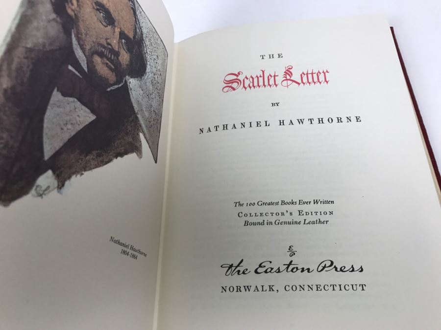 Easton Press Hardcover Book The Scarlet Letter By Nathaniel Hawthorne [Photo 2]