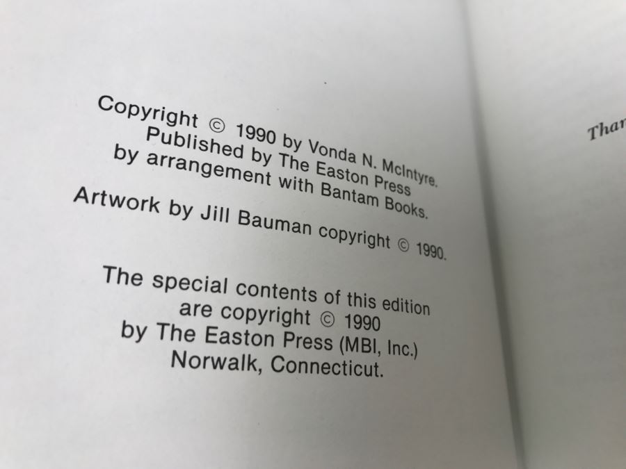 Signed First Edition Easton Press Hardcover Book Transition By Vonda N. McIntyre [Photo 11]