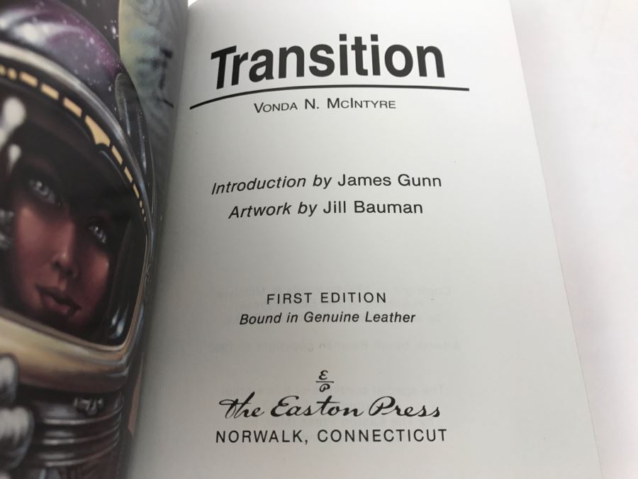 Signed First Edition Easton Press Hardcover Book Transition By Vonda N. McIntyre [Photo 2]