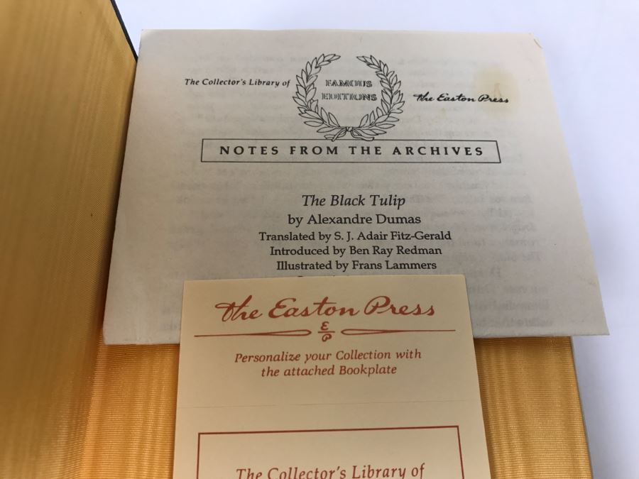 Easton Press Hardcover Book The Black Tulip A Romance By Alexandre Dumas [Photo 4]