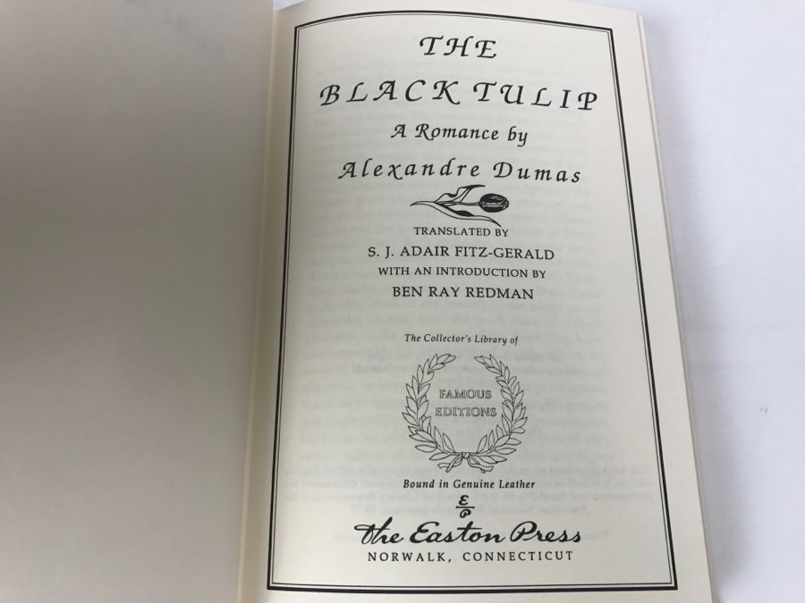 Easton Press Hardcover Book The Black Tulip A Romance By Alexandre Dumas [Photo 2]