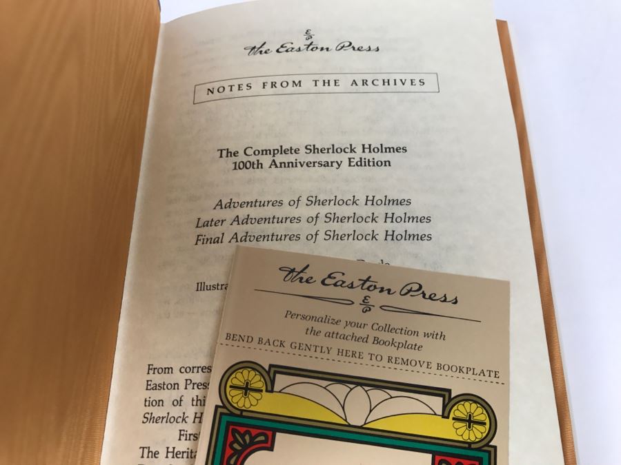 Easton Press Hardcover Book The Later Adventures Of Sherlock Holmes By Sir Arthur Conan Doyle [Photo 5]