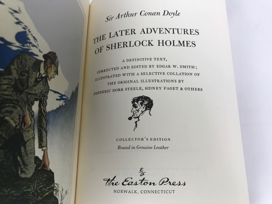 Easton Press Hardcover Book The Later Adventures Of Sherlock Holmes By Sir Arthur Conan Doyle [Photo 6]