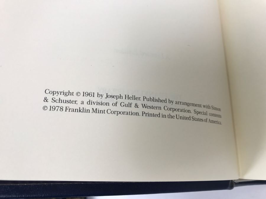 Signed Limited Edition Book Catch-22 By Joseph Heller The Franklin Library 1978 [Photo 8]