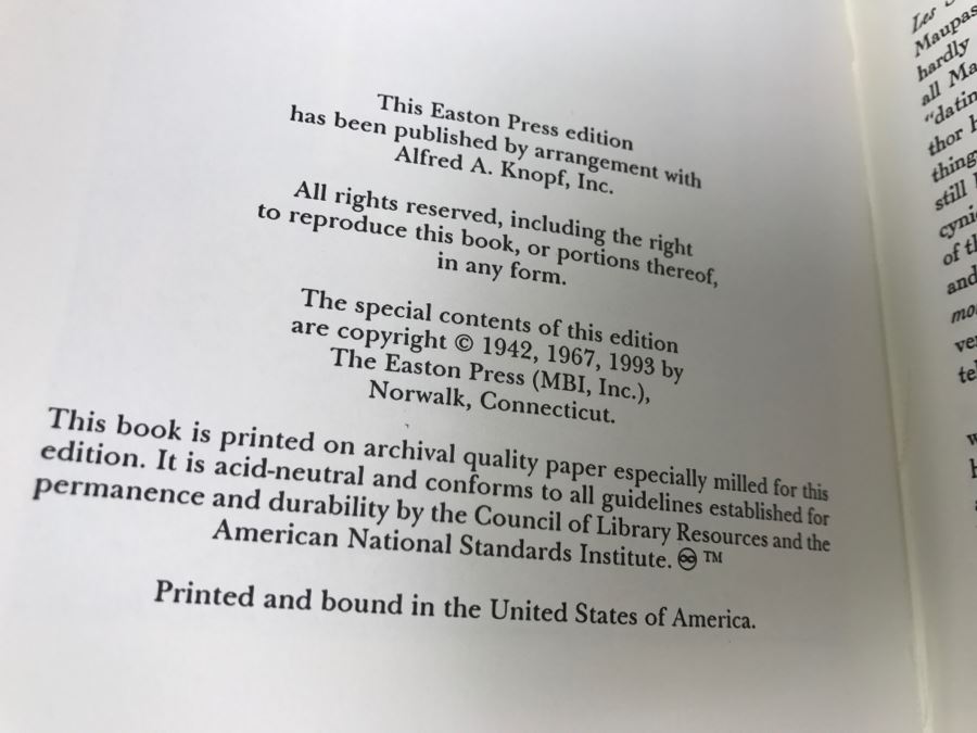 Easton Press Hardcover Book A Woman's Life By Guy De Maupassant [Photo 5]