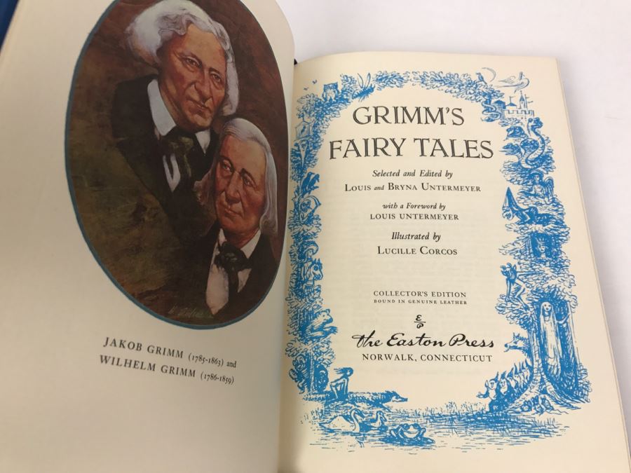 Easton Press Hardcover Book Grimm's Fairy Tales Selected And Edited By Louis And Bryna Untermeyer [Photo 2]