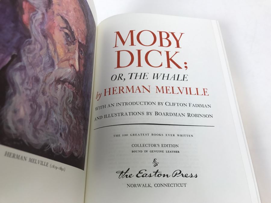 Easton Press Hardcover Book Moby Dick; Or, The Whale By Herman Melville [Photo 2]