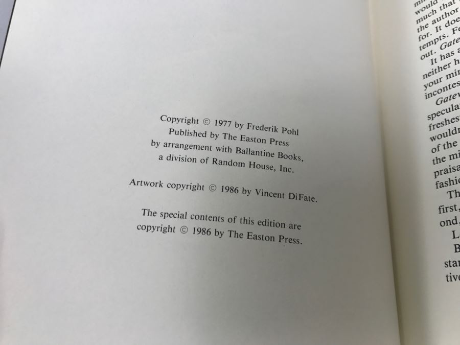 Signed Easton Press Hardcover Book Gateway By Frederik Pohl Masterpiece Of Science Fiction [Photo 11]