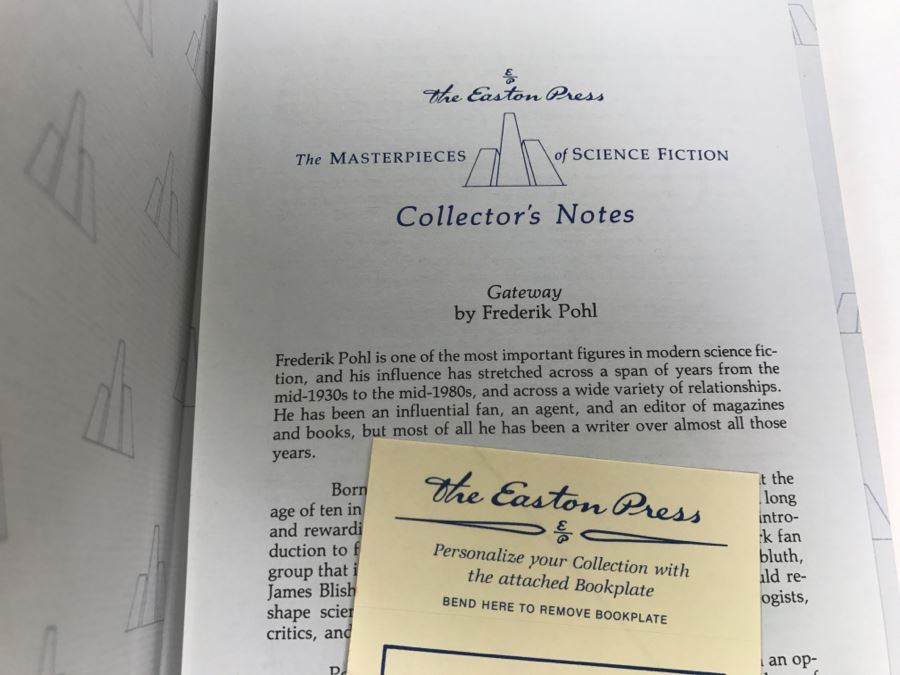 Signed Easton Press Hardcover Book Gateway By Frederik Pohl Masterpiece Of Science Fiction [Photo 5]