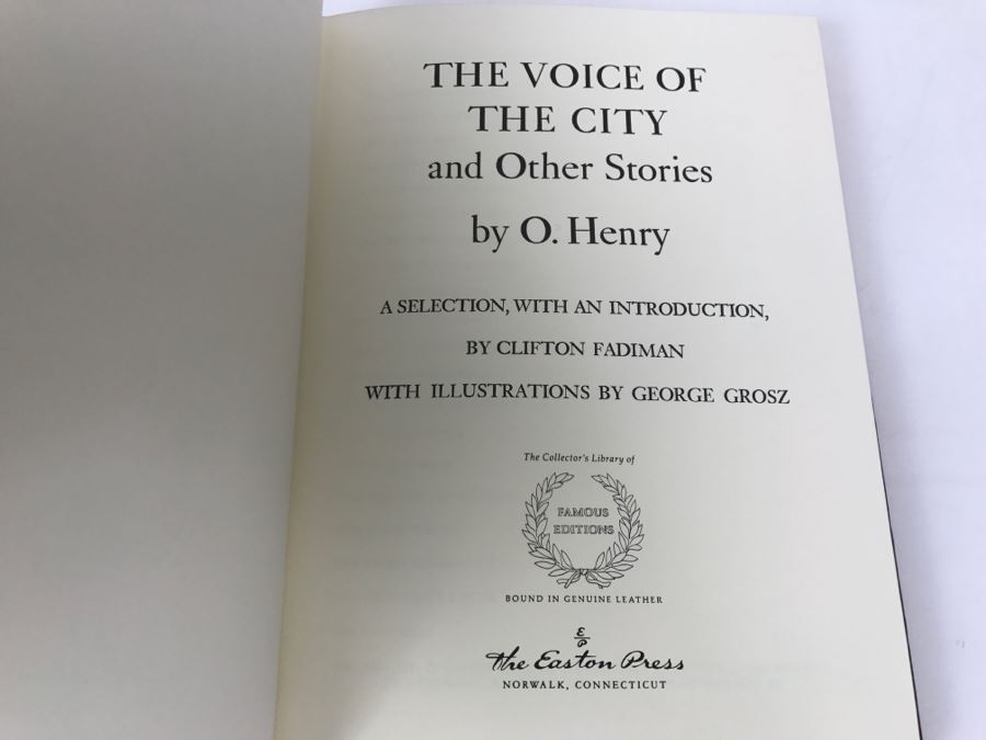 Easton Press Hardcover Book The Voice Of The City And Other Stories By O. Henry [Photo 2]