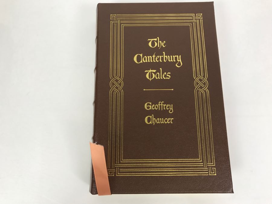 Easton Press Hardcover Book The Canterbury Tales By Geoffrey Chaucer Done Into Modern English Verse By Frank Ernest Hill