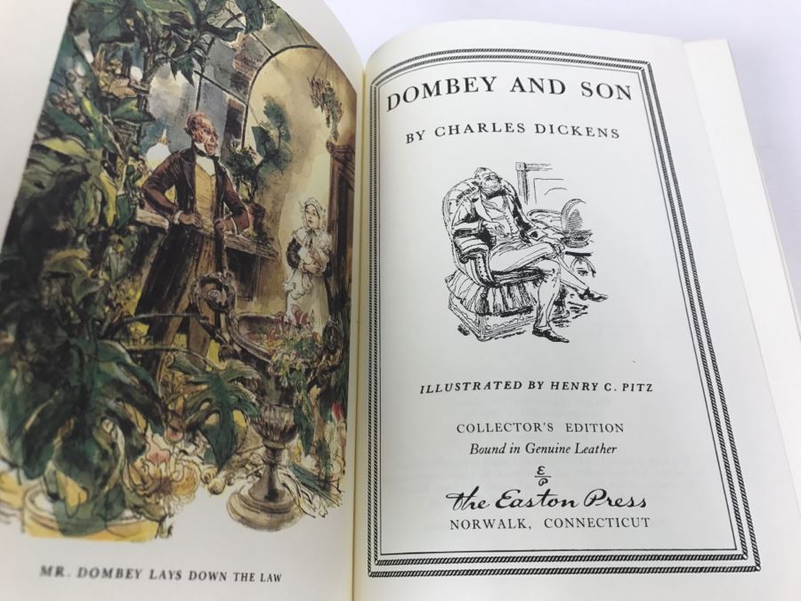 Easton Press Hardcover Book Dombey And Son By Charles Dickens [Photo 2]