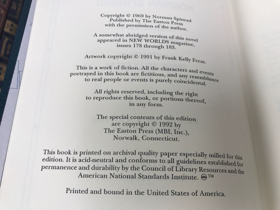 Easton Press Hardcover Book Bug Jack Barron By Norman Spinrad Masterpiece Of Science Fiction [Photo 8]