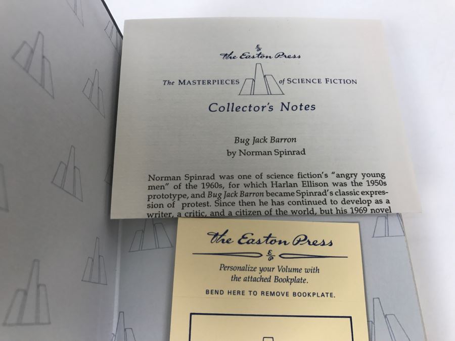 Easton Press Hardcover Book Bug Jack Barron By Norman Spinrad Masterpiece Of Science Fiction [Photo 5]