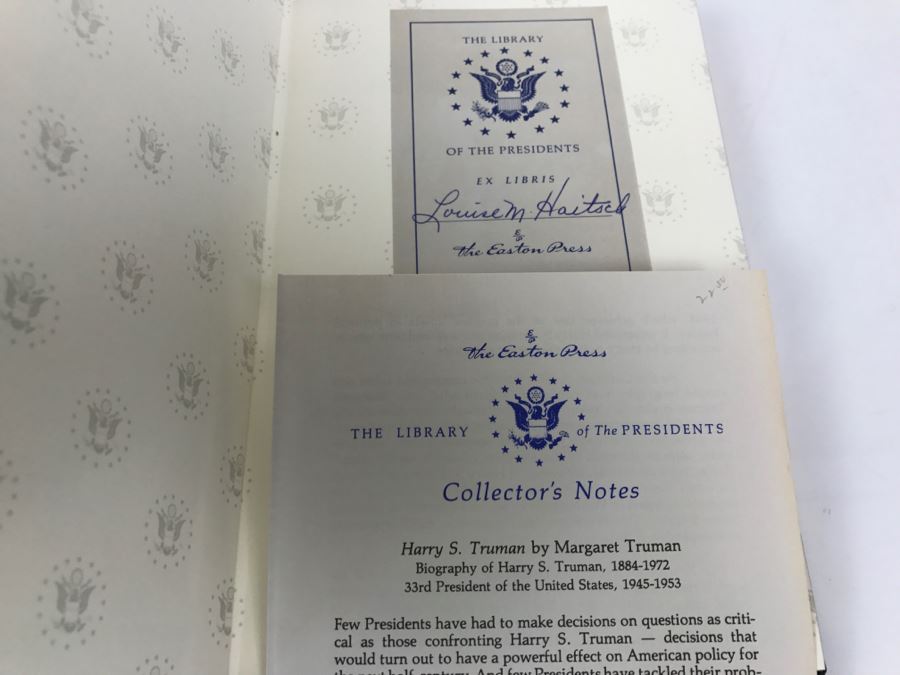 Easton Press Hardcover Book Harry S. Truman By Margaret Truman The Library Of The Presidents [Photo 5]