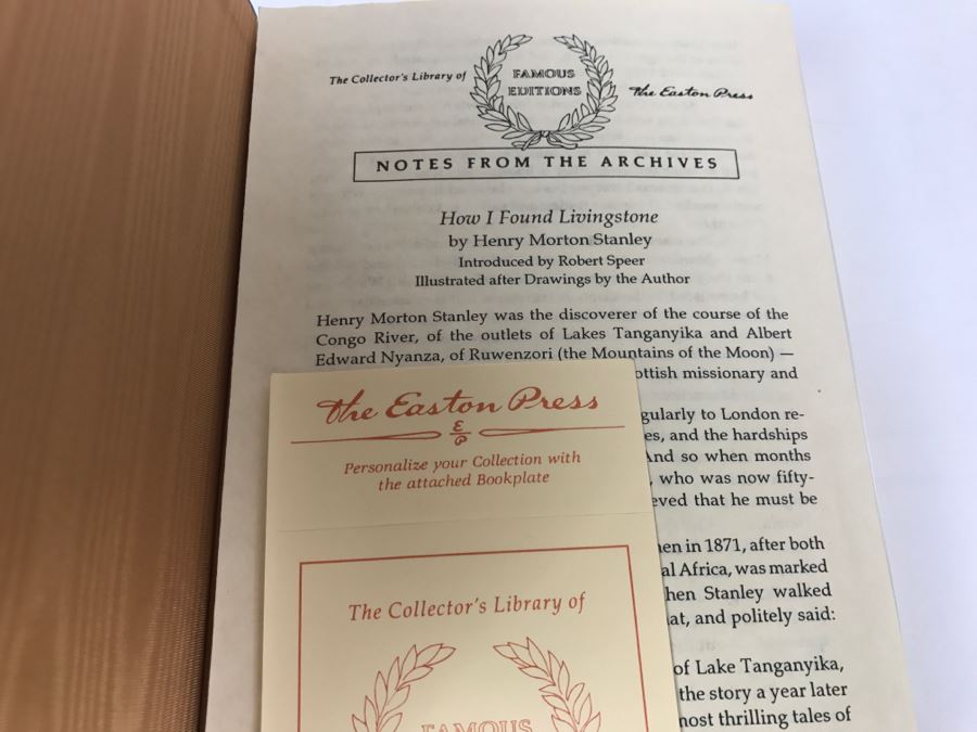 Easton Press Hardcover Book How I Found Livingstone By Henry M. Stanley [Photo 5]