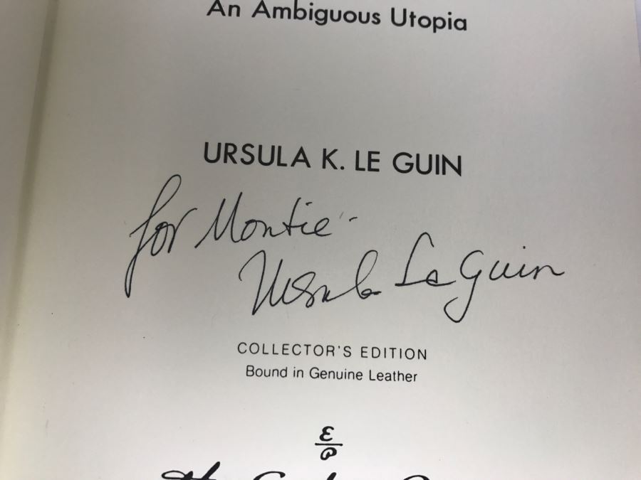 Signed Easton Press Hardcover Book The Dispossessed An Ambiguous Utopia By Ursula K. Le Guin [Photo 9]