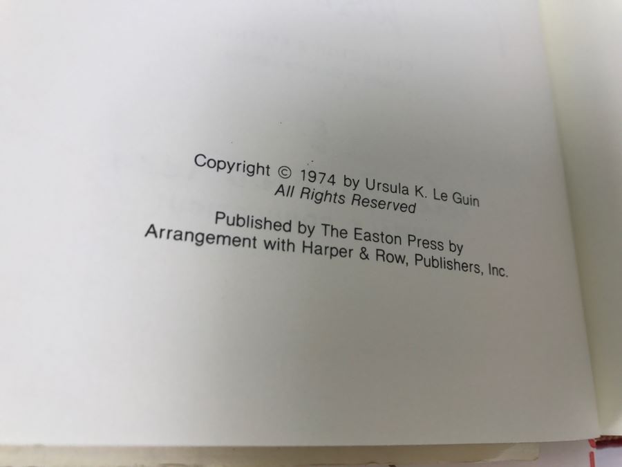 Signed Easton Press Hardcover Book The Dispossessed An Ambiguous Utopia By Ursula K. Le Guin [Photo 10]