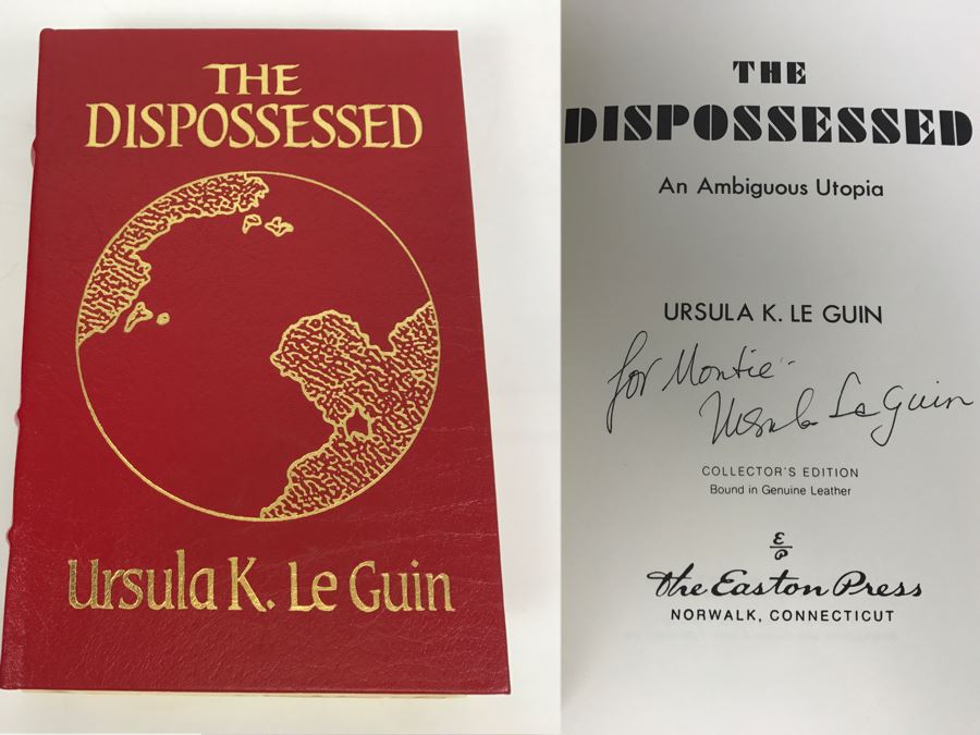 Signed Easton Press Hardcover Book The Dispossessed An Ambiguous Utopia By Ursula K. Le Guin [Photo 1]