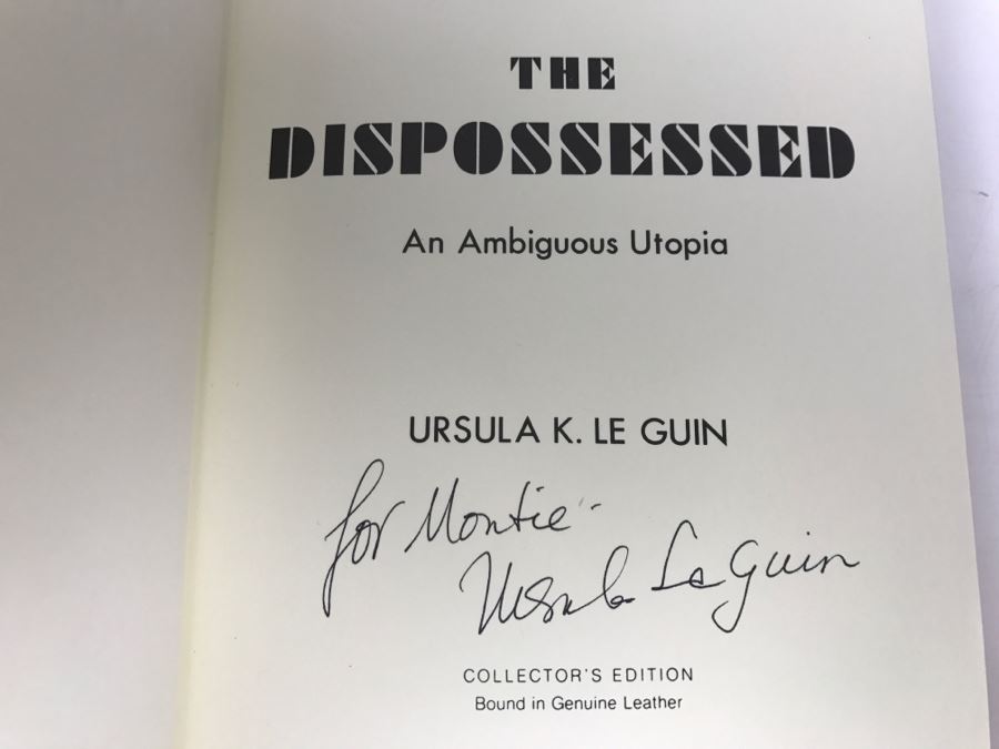 Signed Easton Press Hardcover Book The Dispossessed An Ambiguous Utopia By Ursula K. Le Guin [Photo 8]