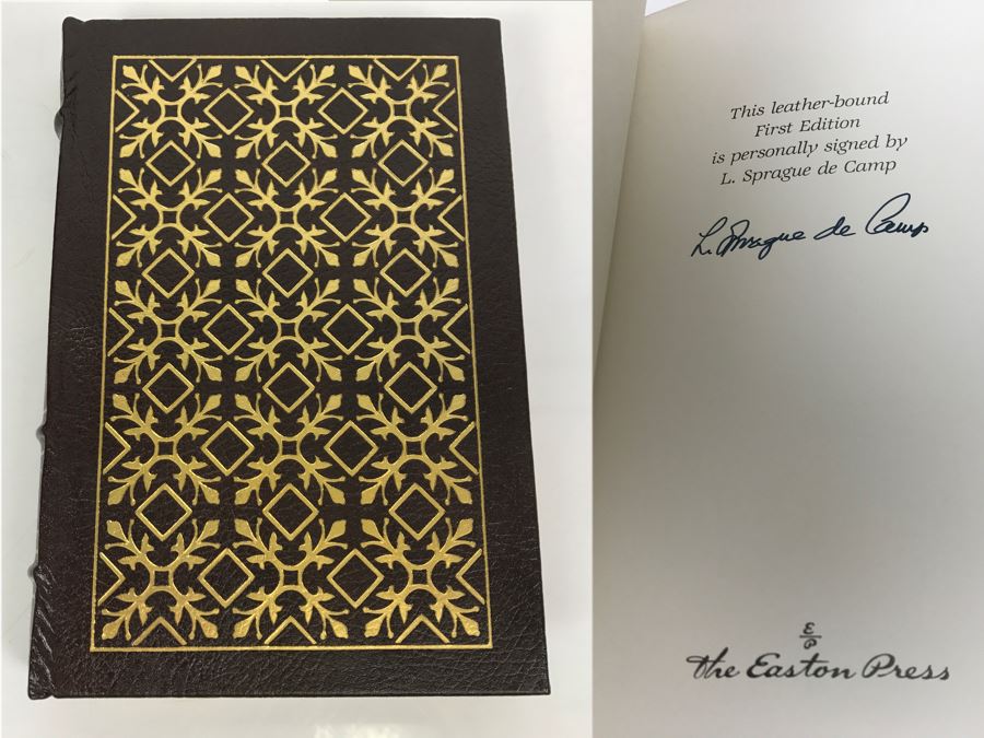 Signed First Edition Easton Press Hardcover Book The Honorable Barbarian By L. Sprague De Camp [Photo 1]