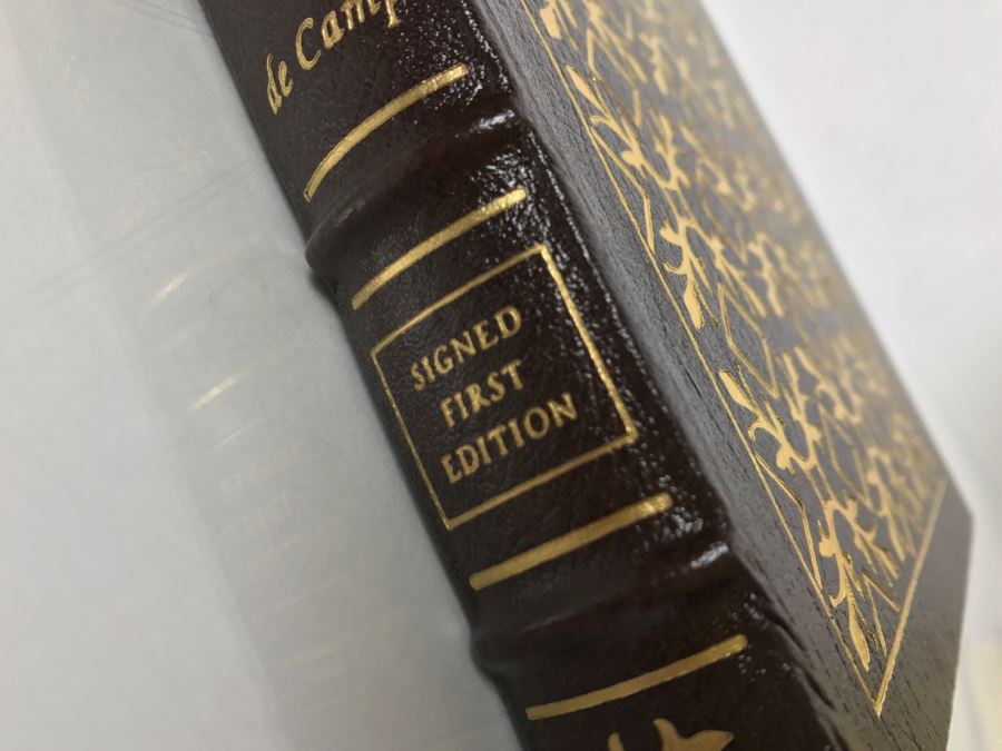 Signed First Edition Easton Press Hardcover Book The Honorable Barbarian By L. Sprague De Camp [Photo 4]