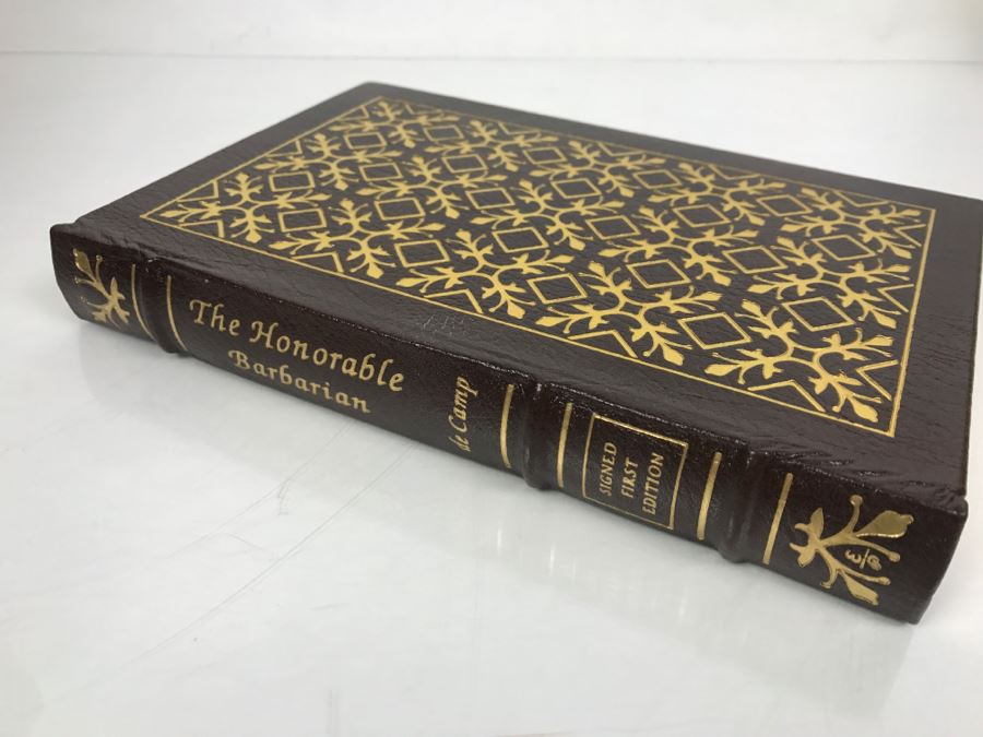 Signed First Edition Easton Press Hardcover Book The Honorable Barbarian By L. Sprague De Camp [Photo 3]
