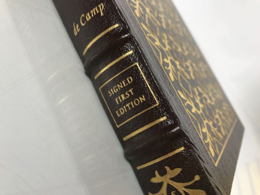 Signed First Edition Easton Press Hardcover Book The Honorable Barbarian By L. Sprague De Camp [Photo 5]