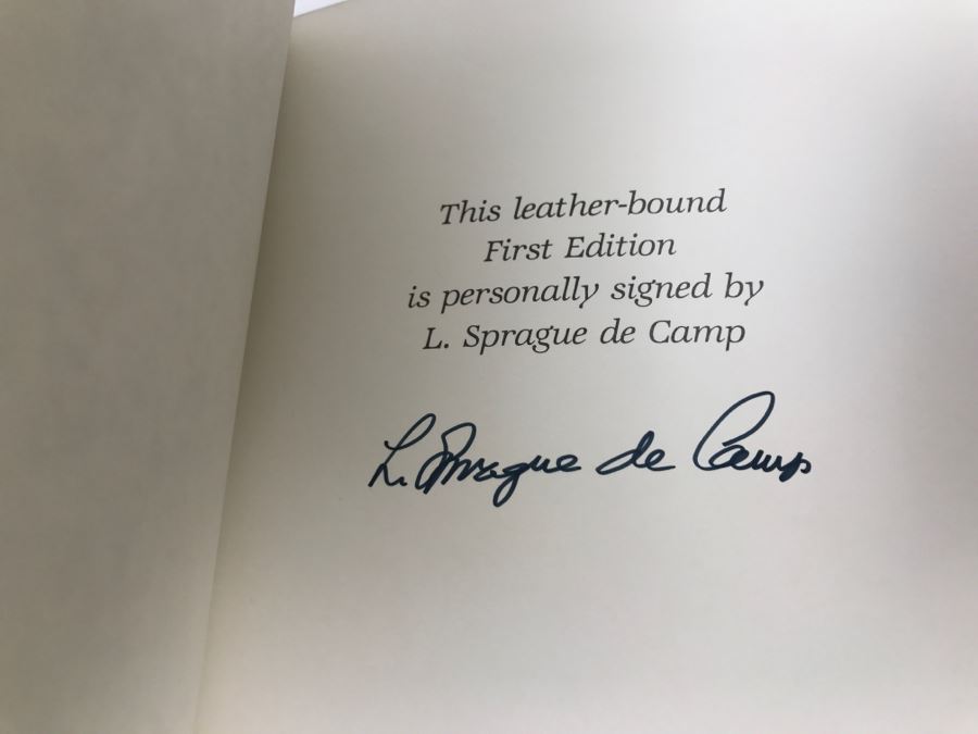 Signed First Edition Easton Press Hardcover Book The Honorable Barbarian By L. Sprague De Camp [Photo 9]