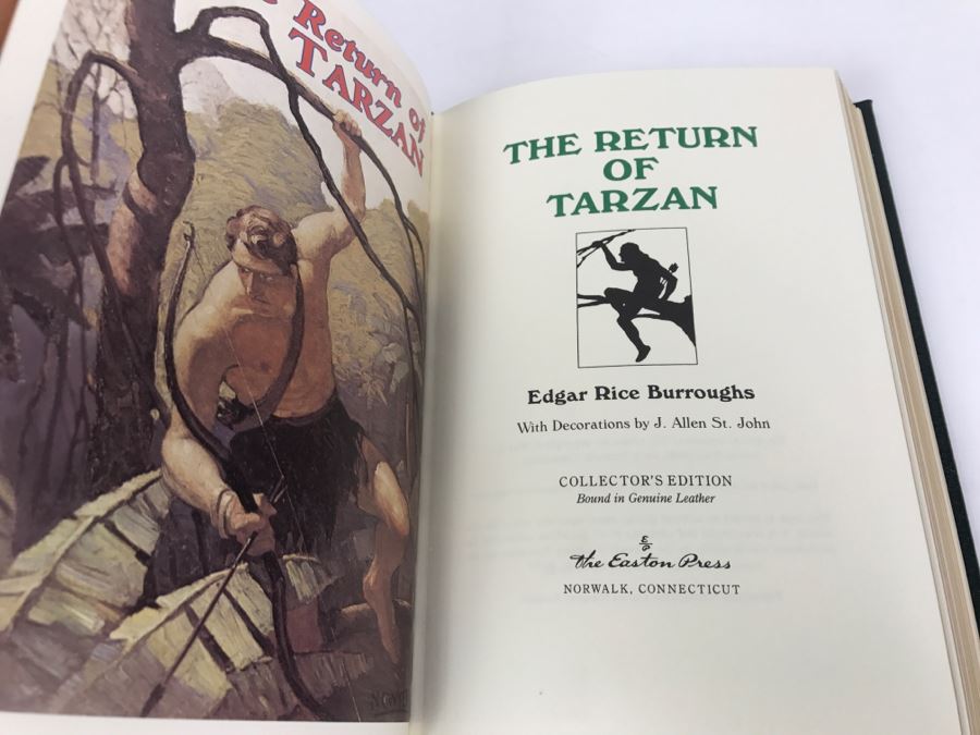 Easton Press Hardcover Book The Return Of Tarzan By Edgar Rice Burroughs [Photo 2]